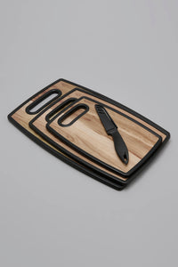 Brown Fiber Cutting Board Set (4 Piece)