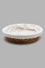 Load image into Gallery viewer, Redtag-Brown-Round-Woven-Basket-With-Cloth-Colour:Brown,-Filter:Home-Dining,-HMW-DIN-Baskets,-New-In,-New-In-HMW-DIN,-Non-Sale,-Section:Homewares,-W21A-Home-Dining-
