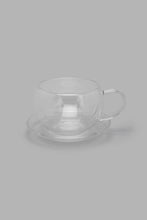 تنزيل الصورة على معرض الصور، Redtag-Clear-Double-Wall-Cup-And-Saucer-Colour:Clear,-DIN-COMMON-GROUND-2,-Filter:Home-Dining,-HMW-DIN-Cup-And-Saucer,-New-In,-New-In-HMW-DIN,-Non-Sale,-Section:Homewares,-W21B-Home-Dining-
