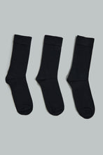 Load image into Gallery viewer, Black Crew Length Socks (Pack of 3)
