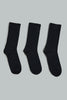 Black Crew Length Socks (Pack of 3)