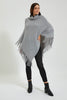 Redtag-Grey-Roll-Neck-Sequined-Poncho-Colour:Grey,-EHW,-Filter:Women's-Clothing,-New-In,-New-In-Women,-Non-Sale,-Section:Women,-W21B,-Women-Pullovers-Women's-