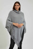 Redtag-Grey-Roll-Neck-Sequined-Poncho-Colour:Grey,-EHW,-Filter:Women's-Clothing,-New-In,-New-In-Women,-Non-Sale,-Section:Women,-W21B,-Women-Pullovers-Women's-