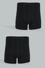 Black Hipsters Boxers (Pack of 2)