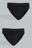 Black Knitted Briefs (Pack Of 2)