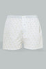 White/Navy Printed Cotton Boxers (Pack Of 2)