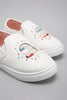 White Glitter Trim Plimsoll