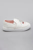 White Glitter Trim Plimsoll