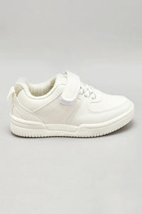 Ivory Velcro Strap Sneaker