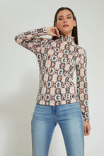 Load image into Gallery viewer, Redtag-Pink--Printed-High-Neck-Top-Tops-Women&#39;s-
