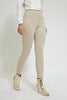 Beige Checkered Trouser With Buttons