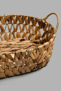 Redtag-Beige-Oval-Laundry-Basket-(Medium)-Laundry-Baskets-Home-Bathroom-