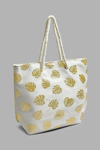 Redtag-White-Printed-Beach-Bag-Beach-Bags-Women-