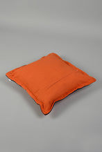 Load image into Gallery viewer, Rust Cushion With Navy Edge
