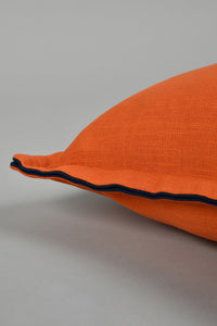 Rust Cushion With Navy Edge