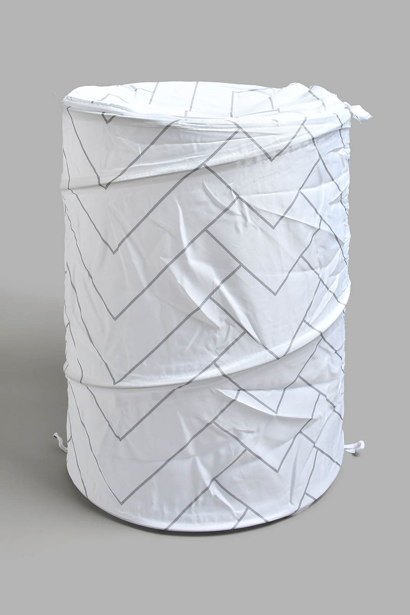 Redtag-Light-Grey-Round-Laundry-Hamper-Colour:Grey,-Filter:Home-Bathroom,-HMW-BAC-Laundry-Hampers,-New-In,-New-In-HMW-BAC,-Non-Sale,-Section:Homewares,-W21B-Home-Bathroom-