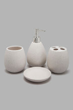 Load image into Gallery viewer, Redtag-Light-Grey-Ceramic-Set-(4-Piece)-Colour:Grey,-Filter:Home-Bathroom,-HMW-BAC-Bathroom-Accessories,-New-In,-New-In-HMW-BAC,-Non-Sale,-Section:Homewares,-W21B-Home-Bathroom-
