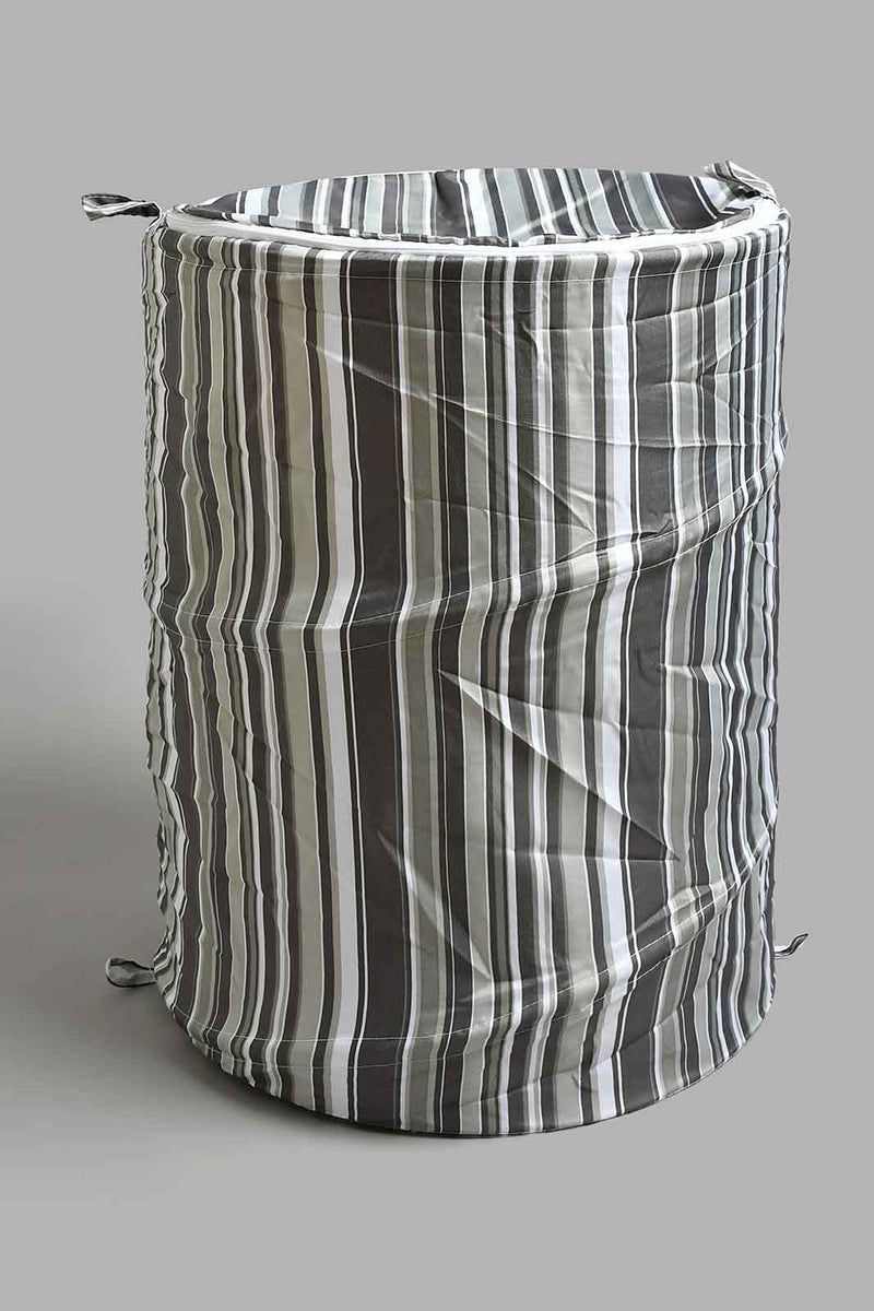 Redtag-Grey-Round-Laundry-Hamper-Colour:Grey,-Filter:Home-Bathroom,-HMW-BAC-Laundry-Hampers,-New-In,-New-In-HMW-BAC,-Non-Sale,-Section:Homewares,-W21B-Home-Bathroom-