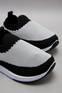 Grey Knit Pump