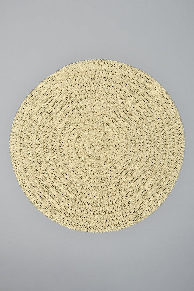 Beige Round Paper Placemat