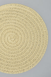 Beige Round Paper Placemat