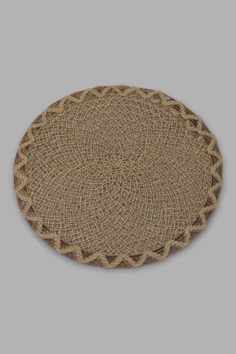 Redtag-Yellow-Round-Woven-Placemat-Colour:Yellow,-Emily,-Filter:Home-Dining,-HMW-DIN-Placemats,-New-In,-New-In-HMW-DIN,-Non-Sale,-Section:Homewares,-W21B-Home-Dining-