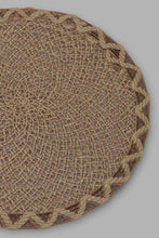 Load image into Gallery viewer, Redtag-Yellow-Round-Woven-Placemat-Colour:Yellow,-Emily,-Filter:Home-Dining,-HMW-DIN-Placemats,-New-In,-New-In-HMW-DIN,-Non-Sale,-Section:Homewares,-W21B-Home-Dining-
