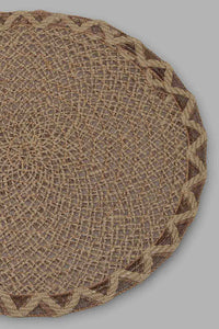 Redtag-Yellow-Round-Woven-Placemat-Colour:Yellow,-Emily,-Filter:Home-Dining,-HMW-DIN-Placemats,-New-In,-New-In-HMW-DIN,-Non-Sale,-Section:Homewares,-W21B-Home-Dining-