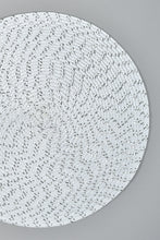 Load image into Gallery viewer, White/Silver Round Woven Placemat
