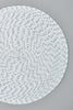 White/Silver Round Woven Placemat