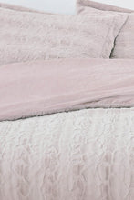 Load image into Gallery viewer, Redtag-Pink-Textured-Faux-Fur-3-Piece-Comforter-Set-(King-Size)-Comforters-Home-Bedroom-

