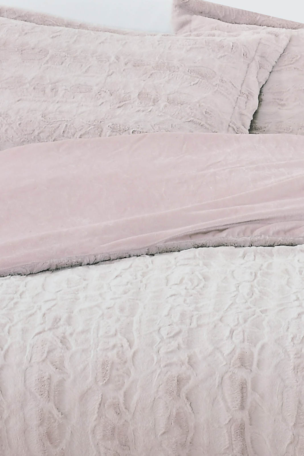 Redtag-Pink-Textured-Faux-Fur-3-Piece-Comforter-Set-(King-Size)-Comforters-Home-Bedroom-