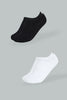 Redtag-Black/White-2-Pack-Invisible-Socks-365,-Boys-Socks,-Colour:Assorted,-ESS,-Filter:Boys-(2-to-8-Yrs),-New-In,-New-In-BOY,-Non-Sale,-Section:Kidswear-Boys-