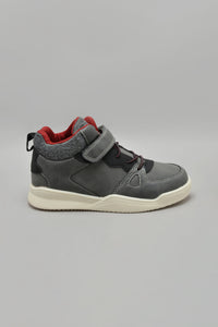 Grey Material Block High Top