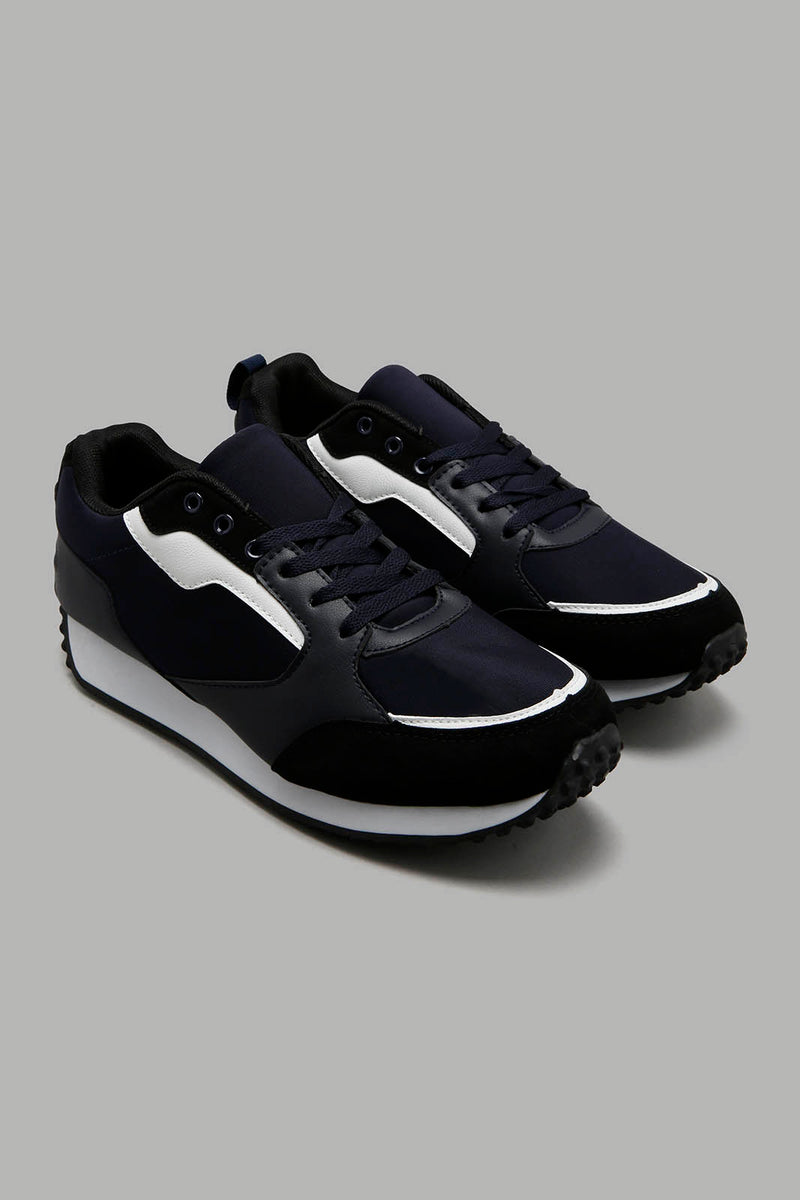 Redtag-Navy-Plain-Sneakers-Character,-Colour:Navy,-Filter:Men's-Footwear,-Men-Trainers,-New-In,-New-In-Men-FOO,-Non-Sale,-W21B,-WB25-Men's-