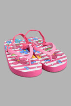 تنزيل الصورة على معرض الصور، Redtag-Fuchsia-Flower-Print-Flip-Flop-Toe-Posts-Girls-3 to 5 Years
