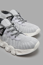 Load image into Gallery viewer, Redtag-Mid-Grey-Knit-High-Top-BSR-Trainers,-Colour:Mid-Grey,-Filter:Boys-Footwear-(5-to-14-Yrs),-New-In,-New-In-BSR-FOO,-Non-Sale,-W21A-Senior-Boys-5 to 14 Years
