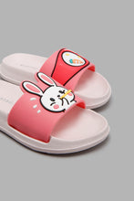 Load image into Gallery viewer, Redtag-Pink-Bunny-Slide-Character,-Colour:Pale-Pink,-Filter:Girls-Footwear-(3-to-5-Yrs),-GIR-Flip-Flops,-New-In,-New-In-GIR-FOO,-Non-Sale,-W21B-Girls-
