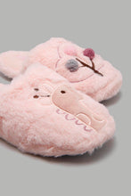 Load image into Gallery viewer, Redtag-Pink-Giraffee-Slipper-Mules-Senior-Girls-5 to 14 Years
