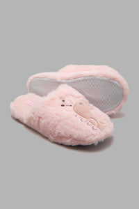 Redtag-Pink-Giraffee-Slipper-Mules-Senior-Girls-5 to 14 Years