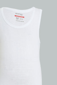 White/Grey Basic Vest (Pack Of 3)