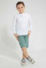 Redtag-White-Mandarin-Collar-Long-Sleeved-Shirt-Casual-Shirts-Boys-2 to 8 Years