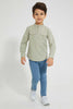 Redtag-Stone-Mandarin-Collar-Long-Sleeved-Shirt-Casual-Shirts-Boys-2 to 8 Years