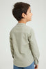 Redtag-Stone-Mandarin-Collar-Long-Sleeved-Shirt-Casual-Shirts-Boys-2 to 8 Years