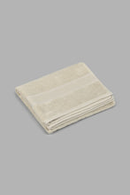 تنزيل الصورة على معرض الصور، Redtag-Beige-Textured-Cotton-Hand-Towel-Hand-Towels-Home-Bathroom-
