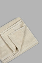 تنزيل الصورة على معرض الصور، Redtag-Beige-Textured-Cotton-Hand-Towel-Hand-Towels-Home-Bathroom-
