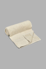 تنزيل الصورة على معرض الصور، Redtag-Beige-Textured-Cotton-Bath-Towel-Bath-Towels-Home-Bathroom-
