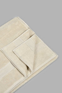 Redtag-Beige-Textured-Cotton-Bath-Sheet-Bath-Sheets-Home-Bathroom-