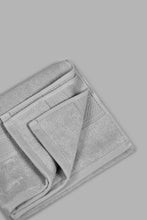 Load image into Gallery viewer, Redtag-Light-Grey-Textured-Cotton-Hand-Towel-Hand-Towels-Home-Bathroom-
