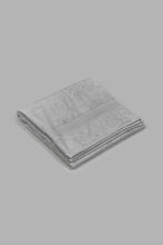 تنزيل الصورة على معرض الصور، Redtag-Light-Grey-Textured-Cotton-Bath-Towel-Bath-Towels-Home-Bathroom-
